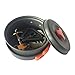 REDCAMP Outdoor Camping Cookware Set , Lightweight & Compact, Non-stick Anodized Aluminum Camping Pans and Pots