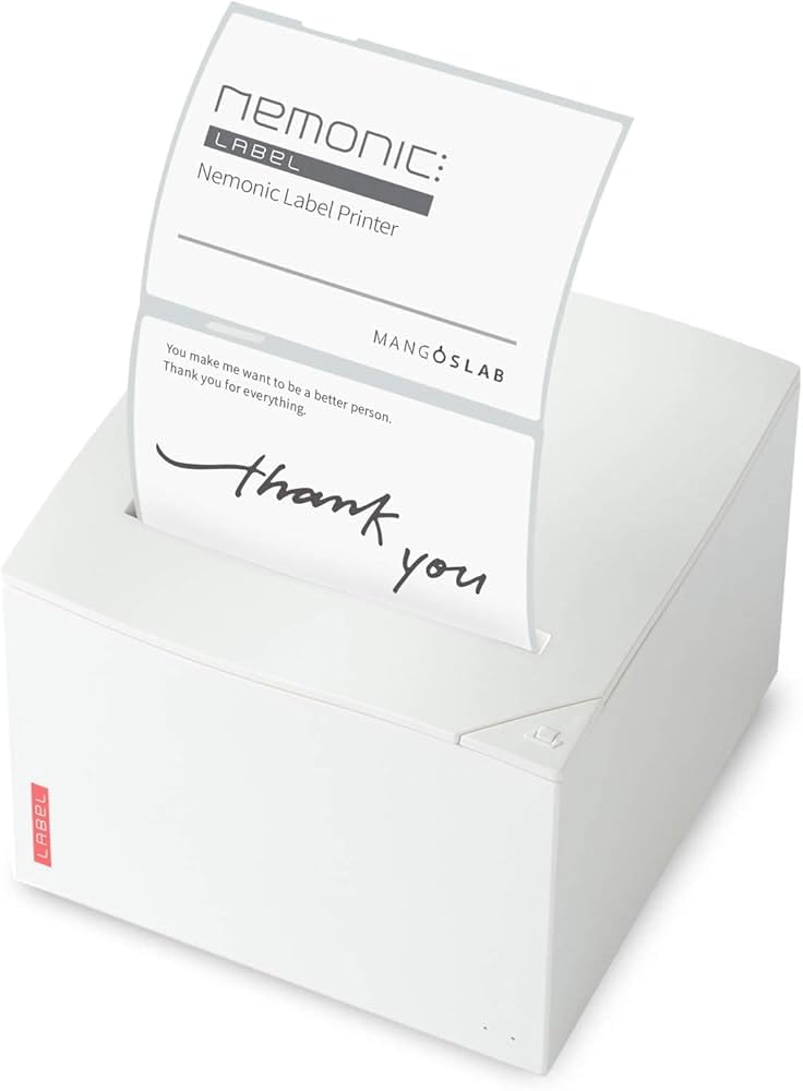 MANGOSLAB Nemonic Label - Label Printer & Sticky Notes Printer | Thermal Label Printer | Label Maker | Sticker Printer | Bluetooth Label Printer | iOS & Android & MS Office