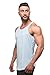 Dri Fit Microfiber Bodybuilding Stringer Tank Top Y-Back Racerback, Small,Baby Blue