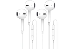 SKLNXAZ 2 Pack-for iPhone Headphones Wired Earbuds/Earphones Built-in Microphone & Volume Control Nosie Reduction Headsets Compatible with iPhone 14/13/12/11/XR/XS/X/8/7/SE/Pro/Pro Max/Support All iOS System