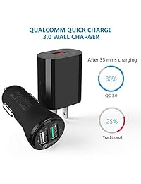 Kit de carga rápida para Samsung S8, potente kit de carga rápida 3.0, cargador de coche, cargador de pared, cable tipo C compatible con Samsung Galaxy S9 S9 Plus Note 8 S8 S8 Plus, LG