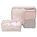 JJ POWER Travel Packing Cubes Organizers 3 Set for 20 inches Suitcase (3 set beige)
