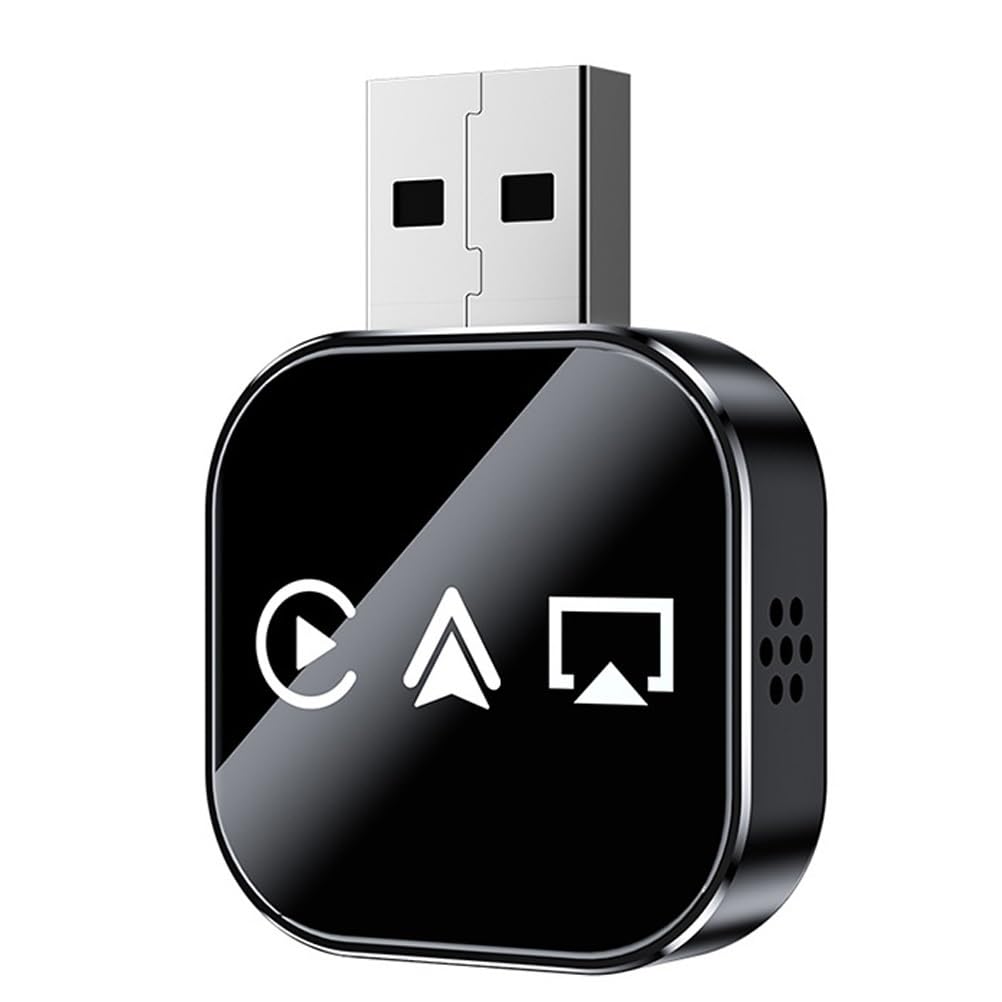 Photo 1 of 2026 Upgrade 3 in 1 Wireless Carplay Mirror Link Adapter for iPhone/Apple/Android Phone to Car Screen, Auto Connect, Dual 2.4/5GHz WiFi and Bluetooth 5.0, Wired to Wireless(for iPhone,1pc)