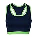 Seattle 12th Man Fan Navy Sports Bra with Lime Line (Small-Medium)