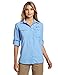 Columbia Women's Bahama Long Sleeve Shirt, Medium, White Cap(Blue)