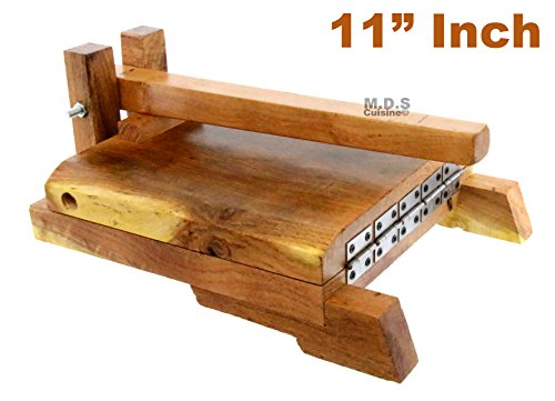 Tortilla Press 11" Wood Tortilladora de Madera Barnizada Mesquite Tortilla Press Heavy Duty