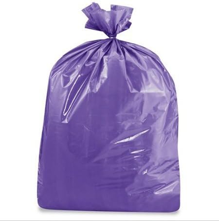 Durable Facilities Maintenance Quality Trash Bags (40-45 Gallon, PURPLE)