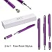 H&T(TM) Second Generation Fine Point Stylus with Two Tip [2 in 1] for Ipad, Ipad Air, Ipad Mini, Iphone, Samsung Galaxy, Nexus, Lg G Pad, HTC and Other Touch Screen Devices (Purple)