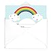 Canopy Street Rainbows And Hearts Kids Thank You Note Card Pack / 20 Vibrant Fill In Thank You Cards And White Envelopes / 4 5/8