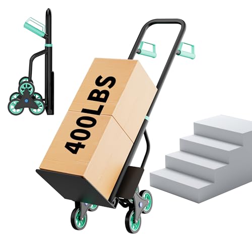 Stair Climbing Hand Truck, 440Lb Capacity, Heavy Duty Dolly Cart for Stairs wit…