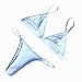 Biki Wave New Hot Design Sexy Women Bikini Brazilian Thong Swimsuit Swimwear (Small, White)