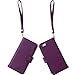 Wisdompro iPhone 6 Plus Case, iPhone 6s Plus Case, Premium PU Leather 2-in-1 Protective Folio Flip Wallet Case with Credit Card Holder Slots and Wrist Lanyard for Apple iPhone 6 Plus 6s Plus-Purple