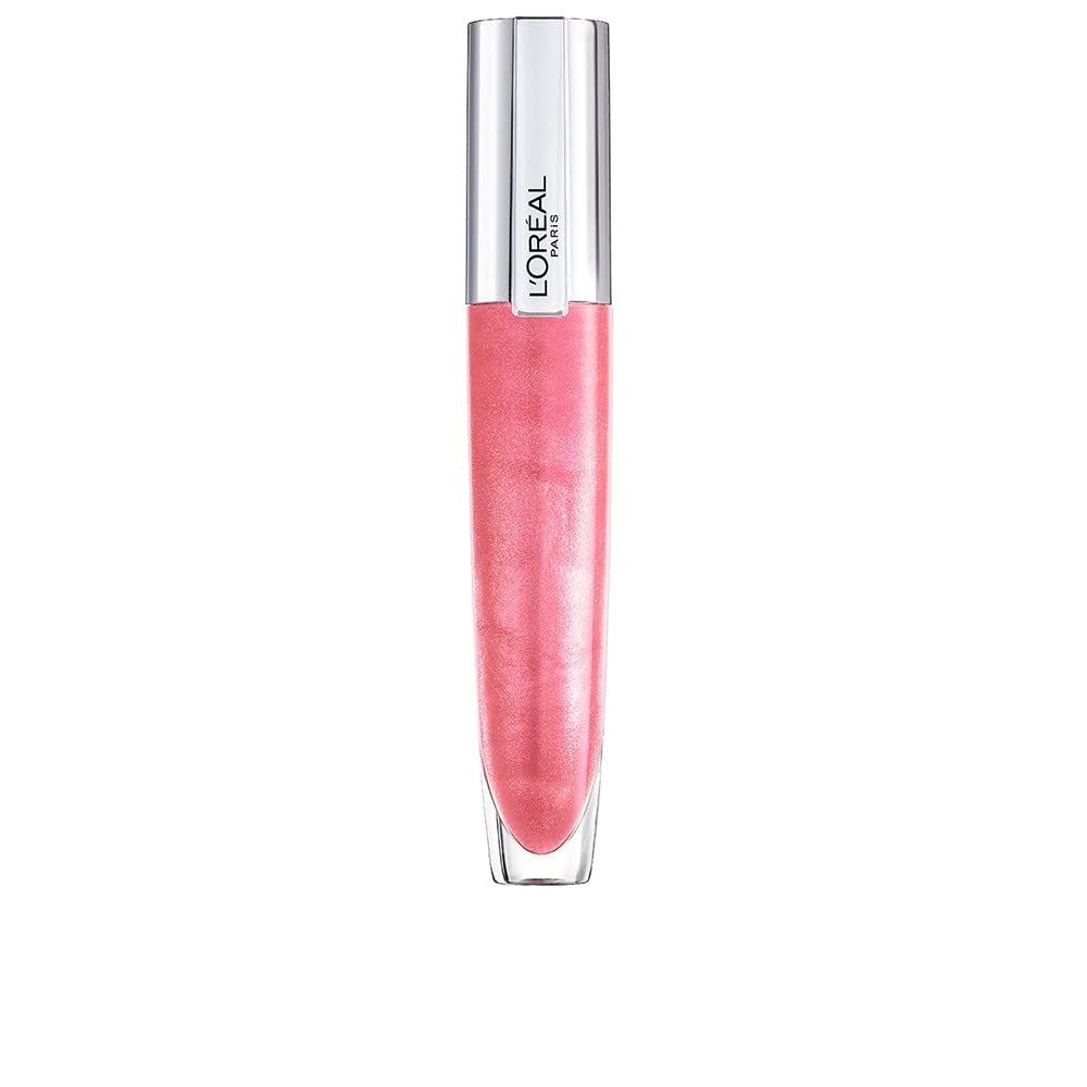L'Oréal Paris Lip Gloss, Plumping and Hydrating, with Hyaluronic Acid and Collagen Complex, Glow Paradise Balm-In-Gloss, 406 I Amplify