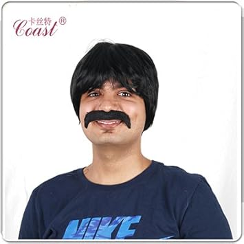 Buy Generic 5 120g Boy Short Burgundy Guy Wig Funny Hair Adult