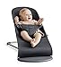 BabyBjörn Bouncer Bliss, Cotton, Black | 2-in-1 Adjustable Baby Bouncer Seat and Toddler Chair, Newborn to Toddler (8-29 lbs), 4 positions, Lightweight & Portable