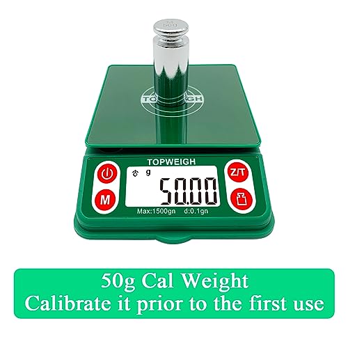 Digital Reloading Scale, 2 Metal Powder Pans, Grain Scale Green, Easy