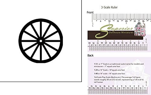 Dollhouse Miniature Wagon Wheel, 3 In.