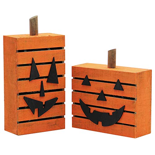 2 Pack Pumpkin Wooden Light - Image 3