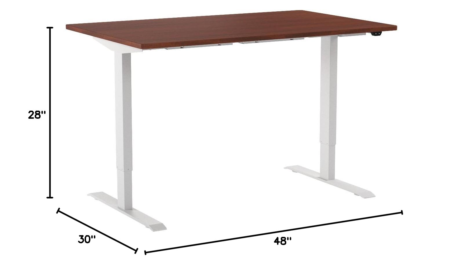 FLEXISPOT EN1 One-Piece Standing Desk 48 x 30 Inch Height Adjustable Desk for Home Office and Computer Workstation (White Frame + 48