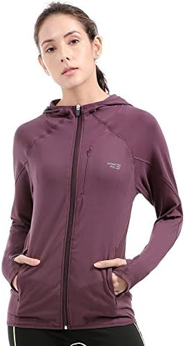 Infinite Role Women’s Lightweight Full Zip Hoodies, Sports Yoga Running Workout Jacket with Thumb Holes Pockets, Sweatshirt Stretchy Long Sleeve Outwears