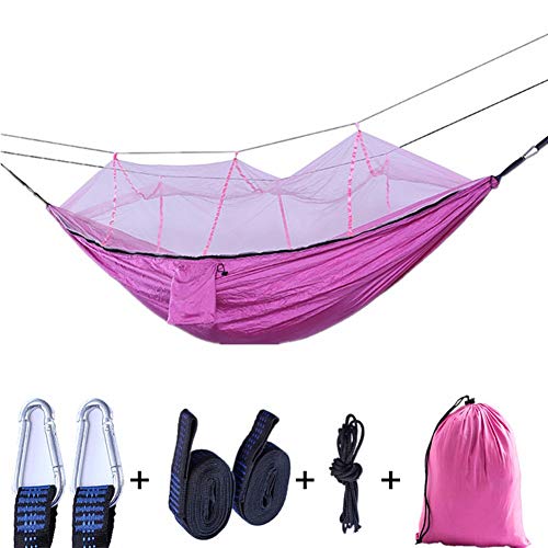 wu-hammock Outdoor Mosquito Net Parachute Cloth Hammock Ultra Light Nylon Double Camping Aerial Tent 260140Cm