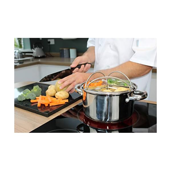 Saucepan Triple Divider and Separator Set Saves Energy and Space When