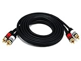 Monoprice 102864 6' Premium 2 RCA Plug to 2 RCA Plug 22AWG Cable - Black