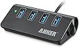 Anker&reg; USB 3.0 4-Port Compact Aluminum Hub with 2-Foot USB 3.0 Cable