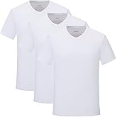 POUDEW Men's Stretch Viscose Moisture-Wicking Tagless Undershirts, Pack of 3