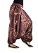 virblatt Drop Crotch Pants Patterned Harem Pants for Women and Men (S-L) - AllesImWunderland Brown