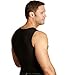 Insta Slim -Made in USA- Compression Tank-Top Shapewear for Men. Tummy Control Slimming Body-Shaper Undershirt for Back Support, Beer Belly, and Gynecomastia (Black, SM)