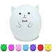 niceEshop(TM) Portable Silicone LED Colorful Baby Night Light, USB Rechargeable Children Night Lamp with Warm White, 7-Color Breathing, Single Color 3 Lighting Modes for Kids Adults Bedroom(C)