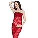 D&J DON&JUDY Maternity Photography Props Sexy Dress See-Through Maxi Maternity Lace Dress (Burgundy)