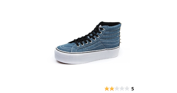 Amazon.com: Señoras Vans Sk8-Hi Plataforma Zapatillas Denim, Azul, Hombre  US 4 D M/ US Mujer 5.5 B M : Ropa, Zapatos y Joyería