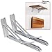 Folding Wall Bracket Xintan Tiger Collapsible Brackets 90° Wall Mount Stainless Steel Folding Shelf Wall Shelf Bracket 2Pcs (White)