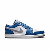 Nike Men's Air Jordan 1 Low Shoes, True Blue/Cement