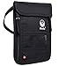 RFID Blocking Stash Neck Wallet, Passport Holder Travel Pouch for Women Men - Black