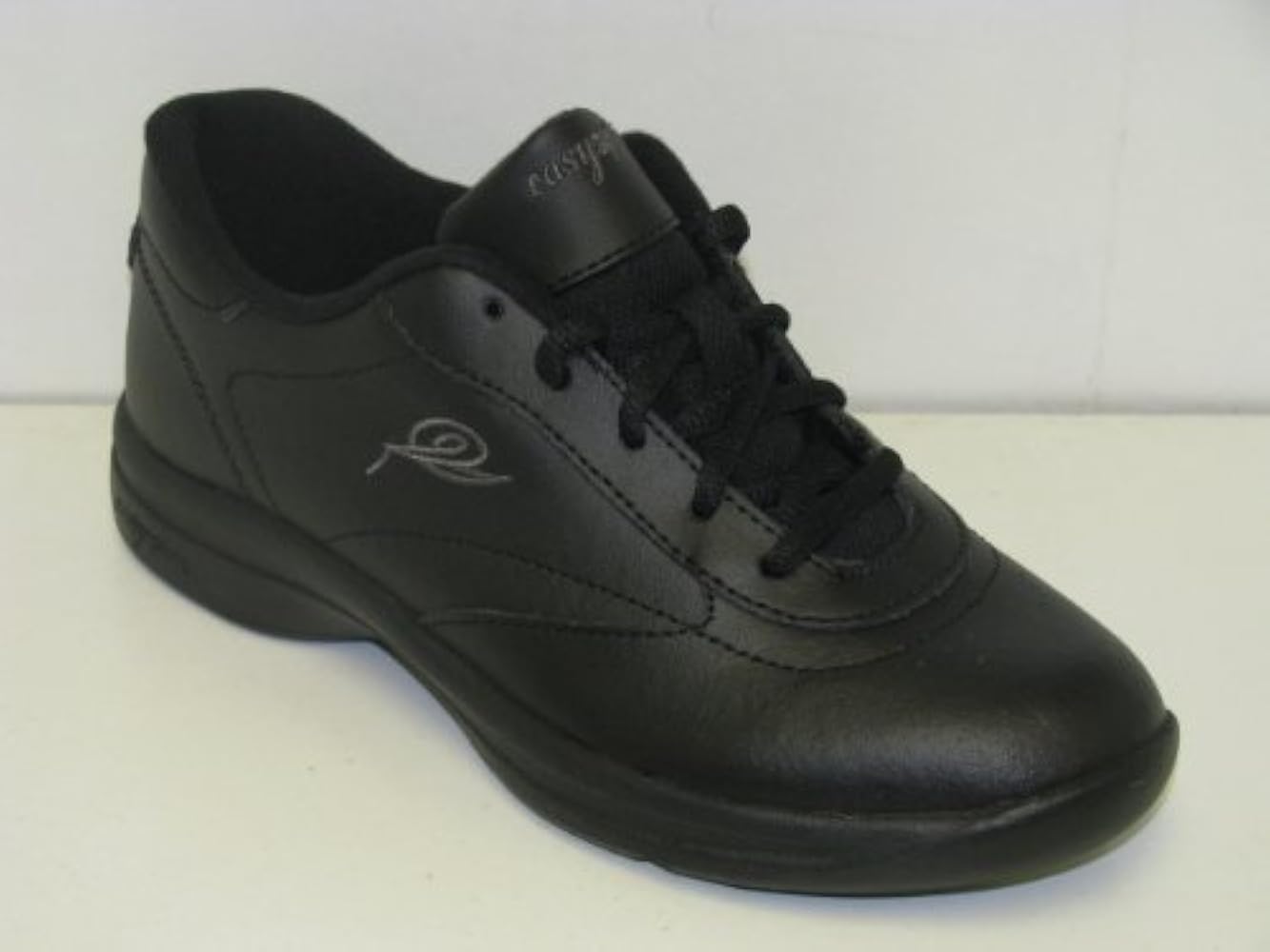 easy spirit black leather sneakers