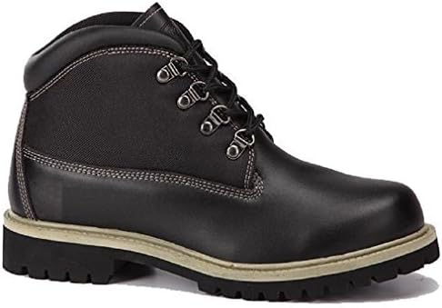 Men's Water & Oil Resistant Bottom Leather Work Boot Black / Orange - Sizes 6 - 13 (11, Black)