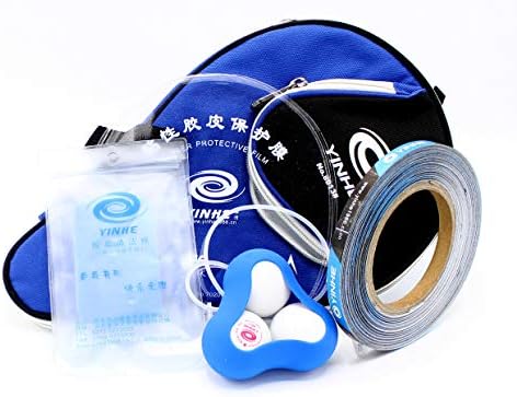 TTXOnline Table Tennis Accessory Starter Pack - Bag, Protector Sheets, Sponge, Ball Holder, Balls, Edge Tape (Assorted Colors)