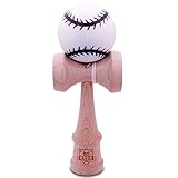 White & Black Baseball Kendama And Extra String