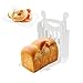 Bread Cutter Guide - Bread Slicing Guide Adjustable Folding Bread Slicer Toast Slicer Toast Cutting Guide Handed Bread Machine Bread Maker for Homemade Bread Bagel Loaf Sandwich White