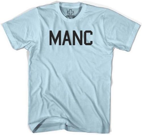 Manchester City MANC Soccer T-shirt, Baby Blue, Large