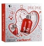 Amor Amor by Cacharel Gift Set includes 3.4 oz EDT Spray and Travel-Sized 1.0 EDT Spray