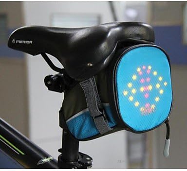 quan Remote Control LED Light-up Warning Bicycle Saddle Bag