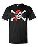 Shop4Ever Jolly Roger Skull & Crossbones T-shirt Pirate Flag Shirts
