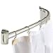 60-Inch Stainless Steel Curved Shower Curtain Rod, 5 Foot Mounted Non-Telescoping Rust Proof (Chrome Plated)