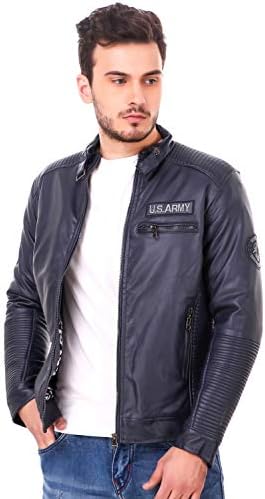 Lafantar Men's Slim Fit Leather Jacket mkt1003p
