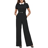 Tommy Hilfiger womens Collared Short Sleeve Jumpsuit