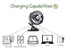 Stroller Clip Fan - USB Rechargeable, Clip on Fan, 360° rotation - Black, by Eazyclips